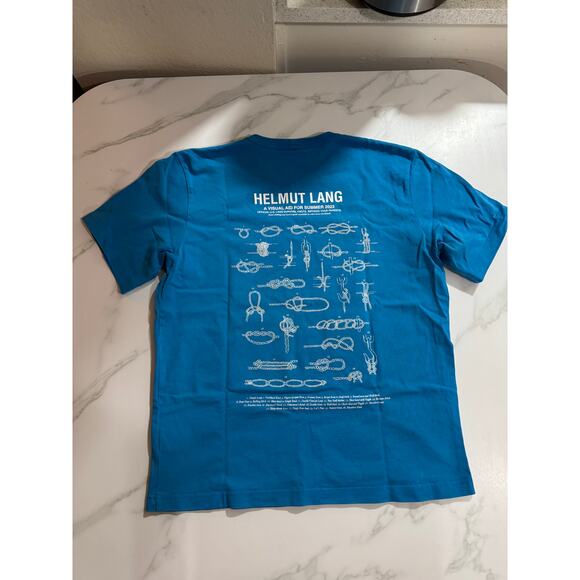 Helmut Lang T-Shirt Men's Large Blue Summer 2022 Lifeguard - Picture 1 of 7